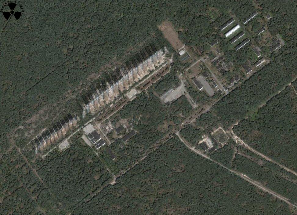ЗГРЛС Дуга Чернобыль 2 на карте гугл