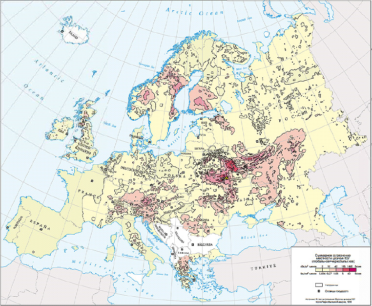 Иллюстрация на тему Зона заражения Чернобыльской АЭС: карта последствий взрыва